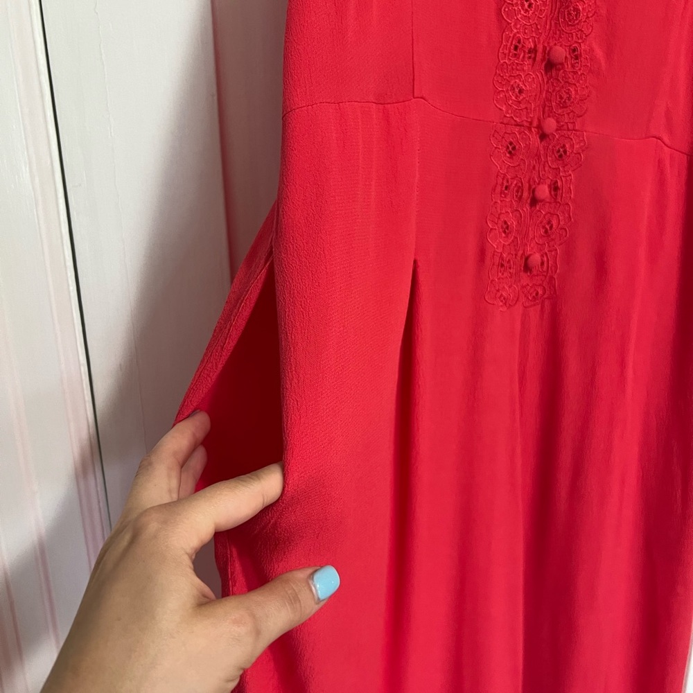 Free People Red Summer Jumpsuit 💃🏻 - Picture 5 of 7